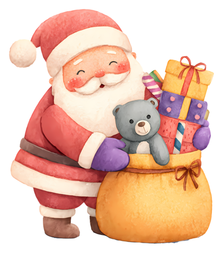 Santa with christmas presennt